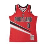 Swingman Jersey Mitchell & Ness Portland Trail Blazers #0 Damian Lillard Alternate Red