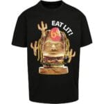Tricou Mister Tee Eat Lit Oversize Black