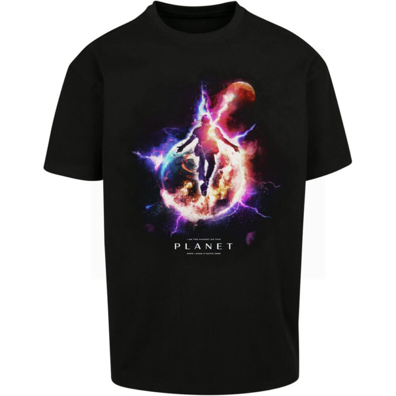 Tricou Mister Tee Electric Planet Oversize Black