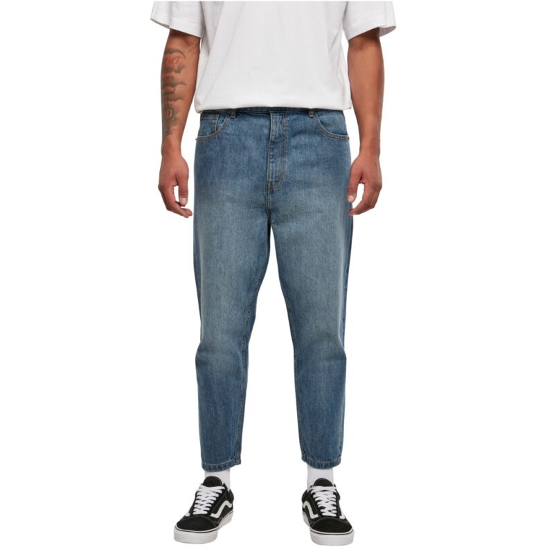 Blugi Urban Classics Cropped Tapered Blue