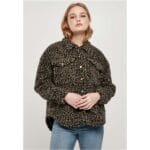 Camasa Urban Classics AOP Sherpa Overshirt BlackBrown