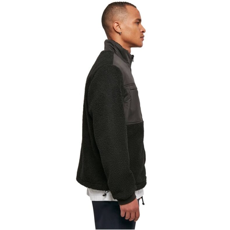 Geaca Urban Classics Patched Sherpa Black 3