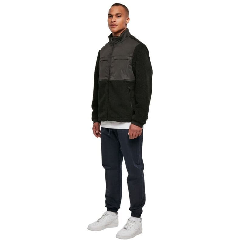 Geaca Urban Classics Patched Sherpa Black 4