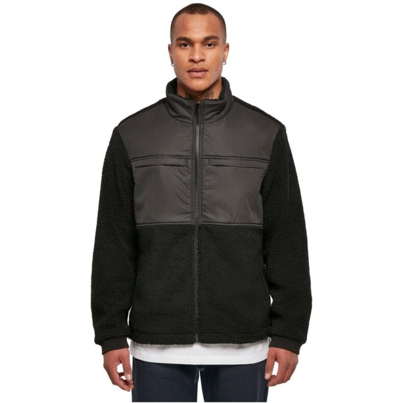 Geaca Urban Classics Patched Sherpa Black