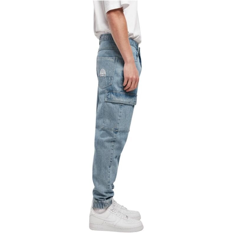 Pantaloni Southpole Denim With Cargo Pockets Blue Washed 2