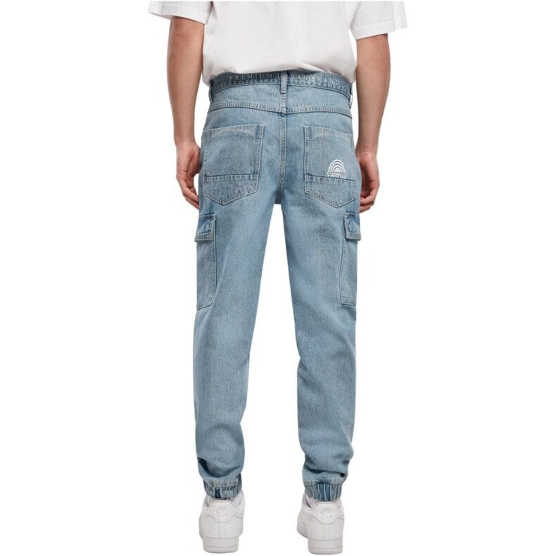Pantaloni Southpole Denim With Cargo Pockets Blue Washed 3