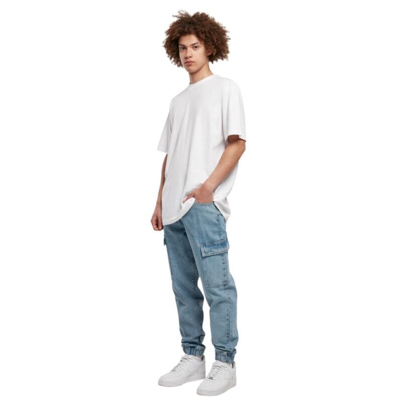 Pantaloni Southpole Denim With Cargo Pockets Blue Washed 4