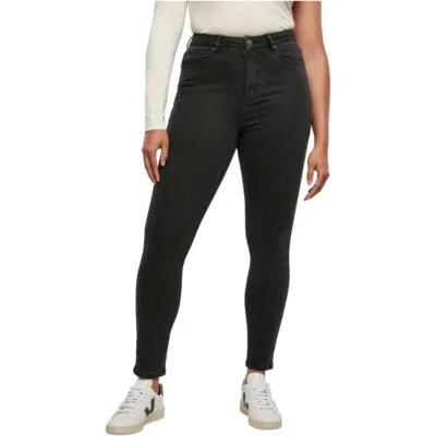 Blugi Urban Classics Ladies Organic High Waist Skinny Black