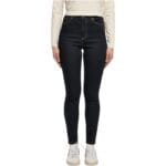 Blugi Urban Classics Ladies Organic High Waist Skinny Darkblue