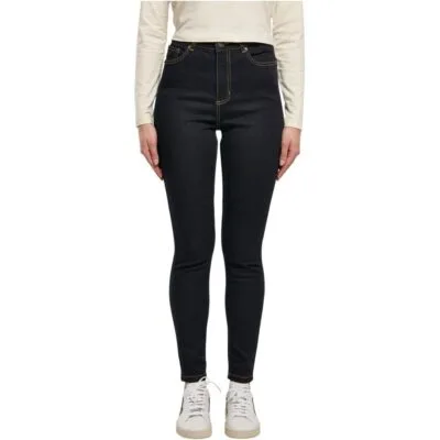 Blugi Urban Classics Ladies Organic High Waist Skinny Darkblue