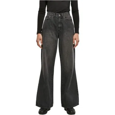 Blugi Urban Classics Wide Leg Denim Black