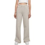 Pantaloni Urban Classics Ladies Heavy Terry Garment Dye Slit Warmgrey