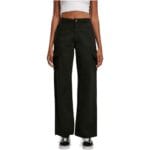 Pantaloni Urban Classics Ladies High Waist Straight Cargo Black