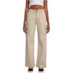 Pantaloni Urban Classics Ladies High Waist Straight Cargo Softseagrass
