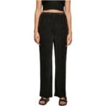 Pantaloni Urban Classics Ladies Plisse Black