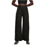 Pantaloni Urban Classics Ladies Rib Jersey Wide Black