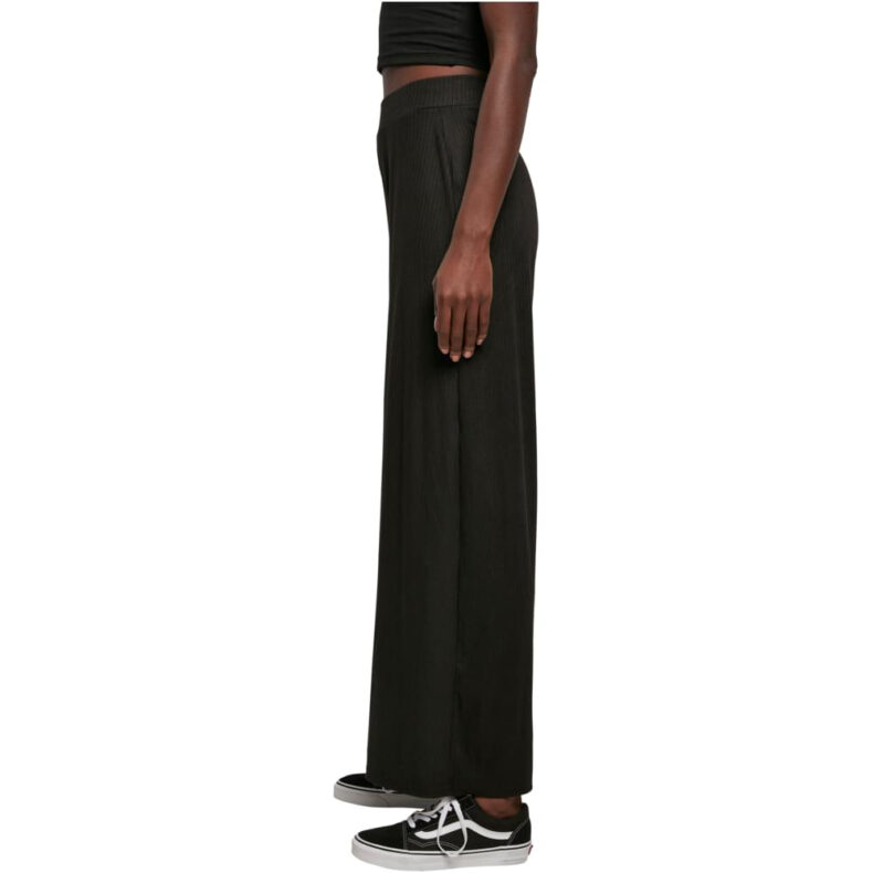 Pantaloni Urban Classics Ladies Rib Jersey Wide Black 3