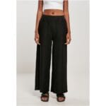 Pantaloni Urban Classics Ladies Straight Rib Terry Black