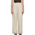 Pantaloni Urban Classics Ladies Straight Rib Terry Cream
