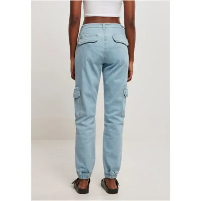 Pantaloni Urban Classics Organic Stretch Denim Cargo Clearblue Bleached 1