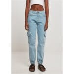 Pantaloni Urban Classics Organic Stretch Denim Cargo Clearblue Bleached