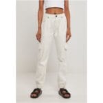 Pantaloni Urban Classics Organic Stretch Denim Cargo Offwhite Raw