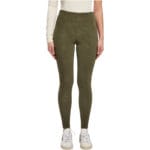 Pantaloni Urban Classics Washed Faux Leather Olive