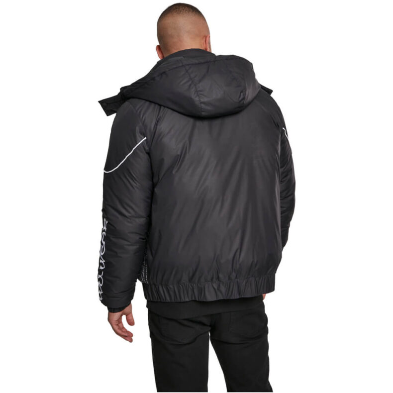 Geaca Wu Wear Puffer Jacket BlackWhiteYellow 1