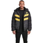 Geaca Wu Wear Puffer Jacket BlackWhiteYellow
