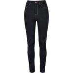 Blugi Urban Classics Ladies Organic High Waist Skinny Dark Blue