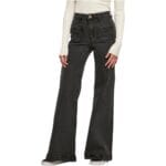 Blugi Urban Classics Ladies Vintage Flared Denim Black