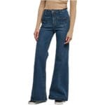 Blugi Urban Classics Ladies Vintage Flared Denim Deepblue Washed