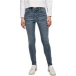 Blugi Urban Classics Mid Waist Skinny Midstone Washed