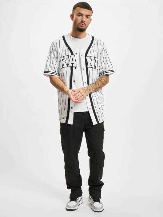 Jersey Karl Kani Serif Pinstripe Baseball Shirt white 2