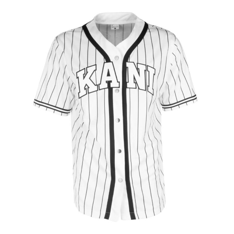Jersey Karl Kani Serif Pinstripe Baseball Shirt white 3