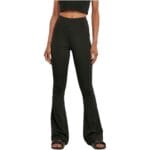 Pantaloni Urban Classics Ladies Recycled High Waist Flared Black