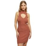 Rochie Urban Classics Ladies Cut Out Sleevless Terracotta