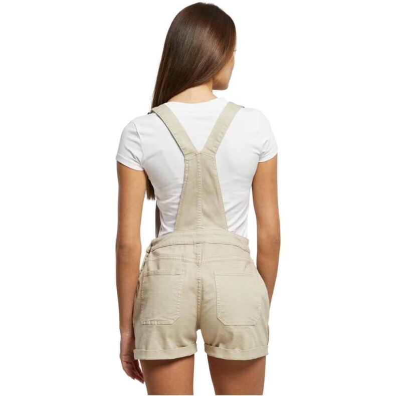 Salopeta Blugi Urban Classics Scurta Ladies Organic Dungaree Offwhite Raw 1