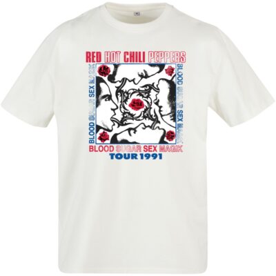 Tricou Mister Tee Upscale Red Hot Chilli Peppers Oversize Whitesand