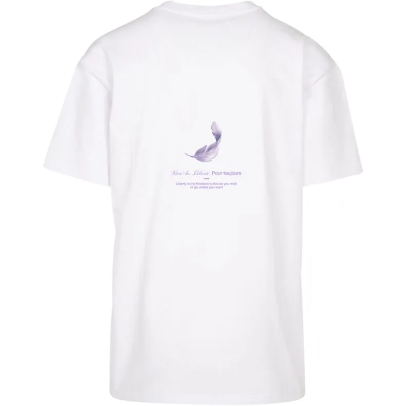 Tricou Mister Tee Vive la Liberte Oversize White 1