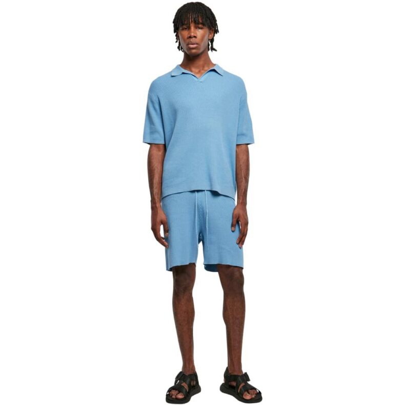 Tricou Urban Classics Organic Ribbed Oversized Blue 2