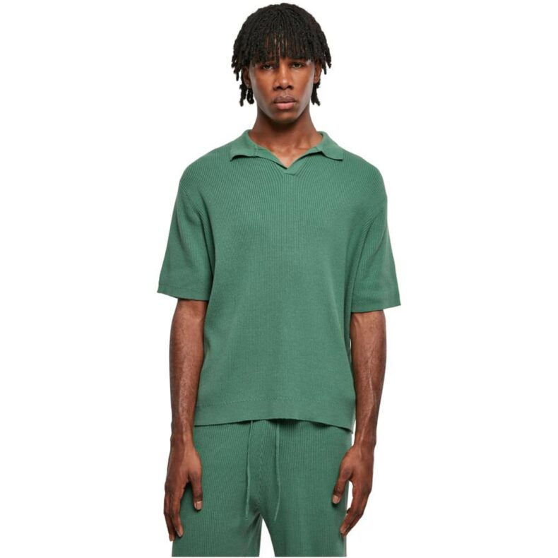 Tricou Urban Classics Organic Ribbed Oversized Green