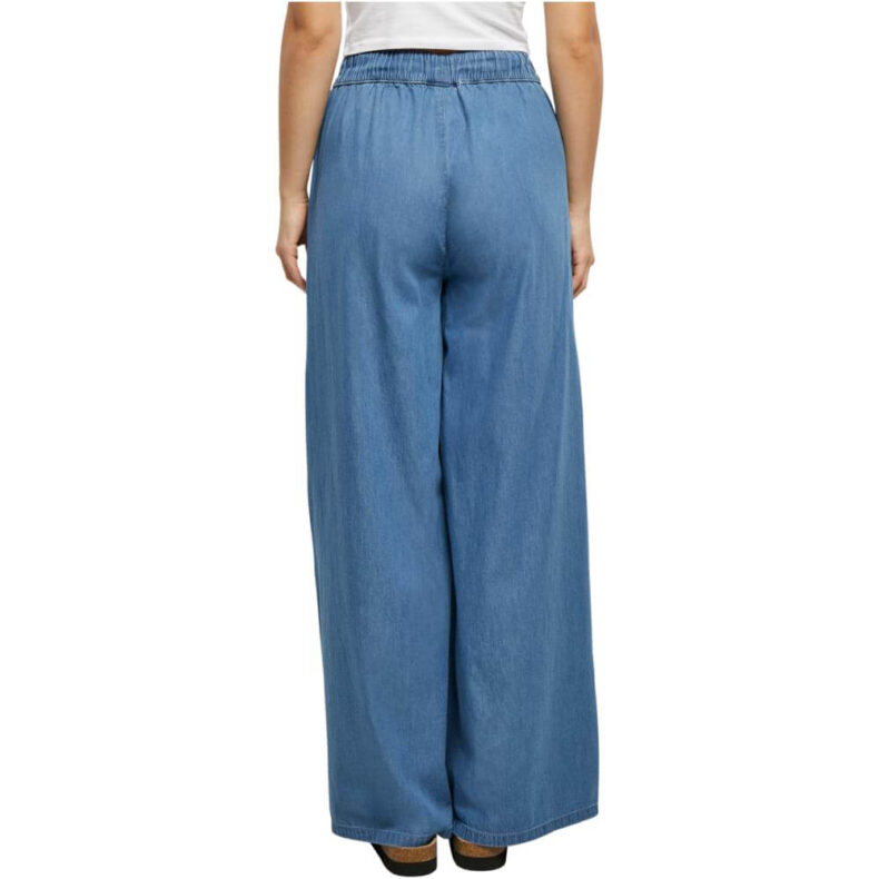 Pantaloni Urban Classics Ladies Light Denim Wide Leg Blue 1