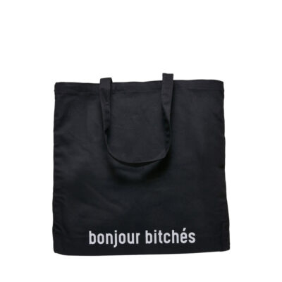 Tote Mister Tee Bonjour Bitches Oversize Canvas Black