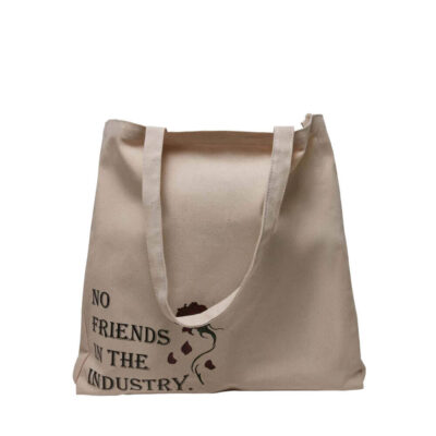 Tote Mister Tee No Friends Oversize Canvas Beige