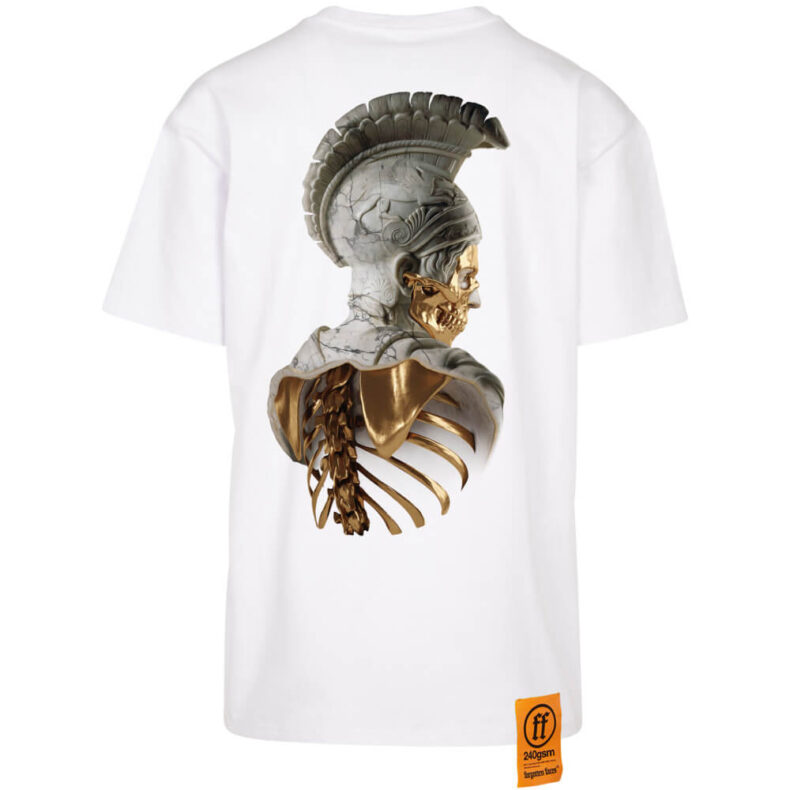 Tricou Forgotten Faces Head of Ares Heavy Oversized White