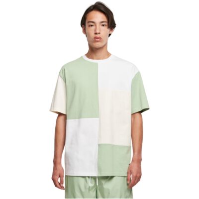 Tricou Starter Patchwork Oversize GreenWhite