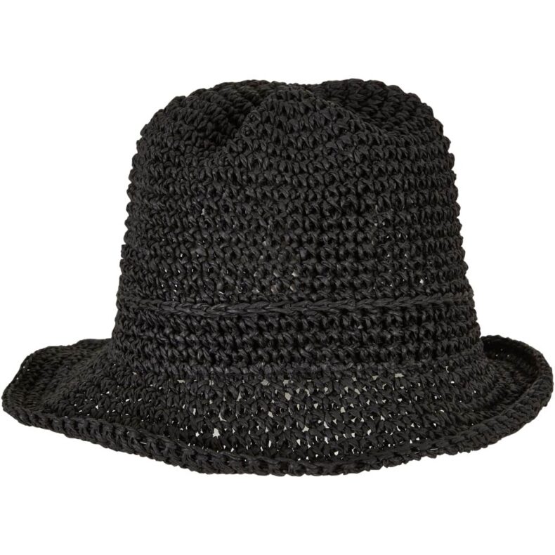 Bucket Hat Urban Classics Braid Bast Black 2