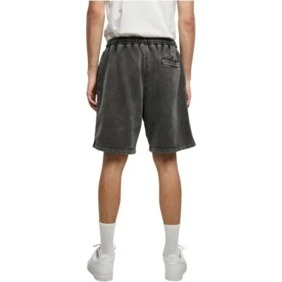 Pantaloni Scurti Urban Classics Heavy Sand Washed Sweat Black 1