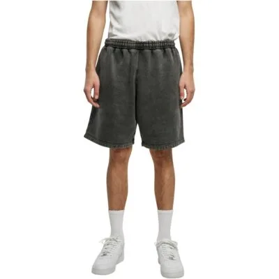 Pantaloni Scurti Urban Classics Heavy Sand Washed Sweat Black